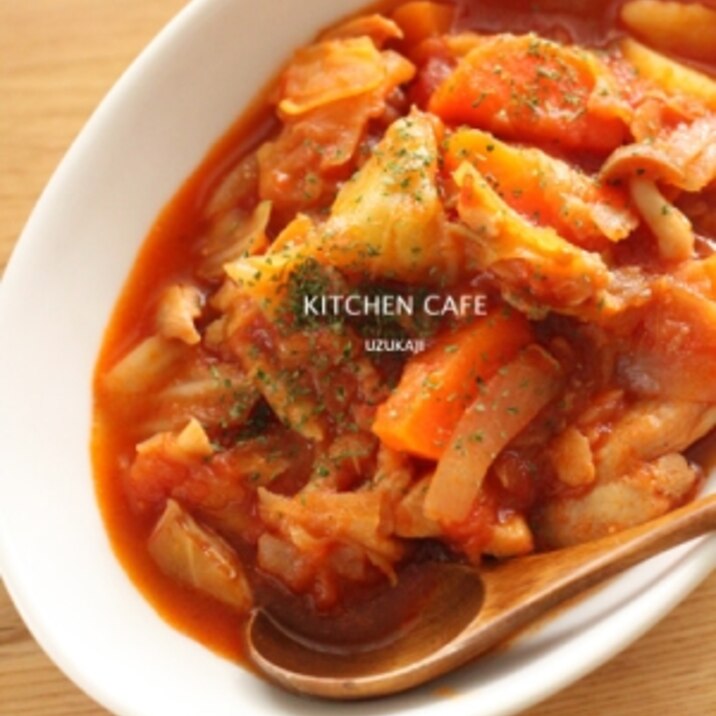 ホールトマトでチキン煮込み レシピ 作り方 By Yycafe 楽天レシピ
